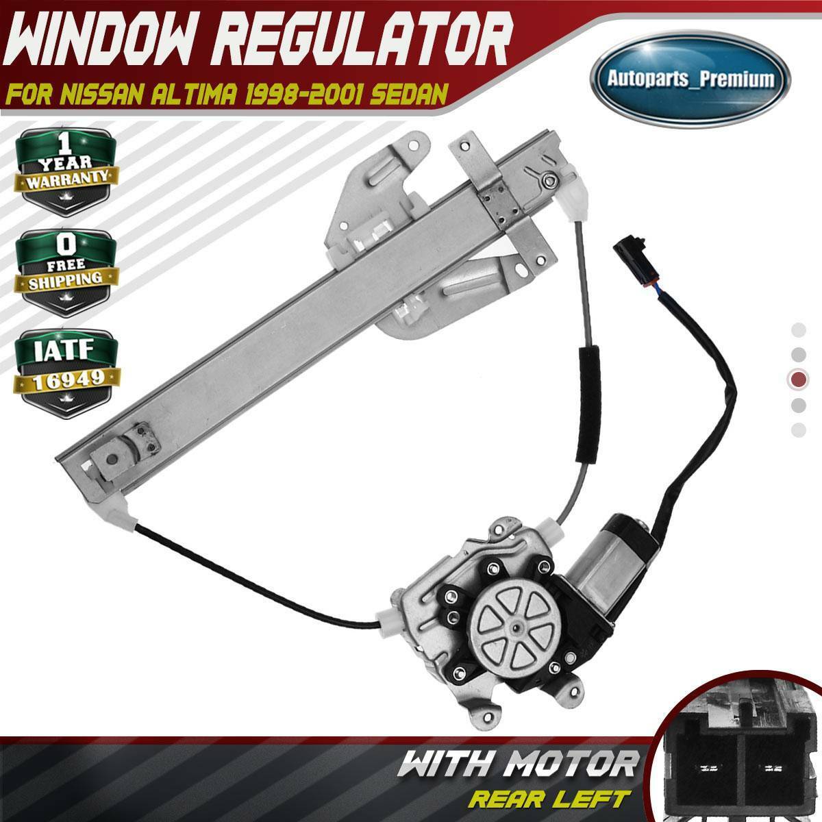 Power Window Regulator with Motor for Nissan Altima 1998-2001 Rear Driver Left