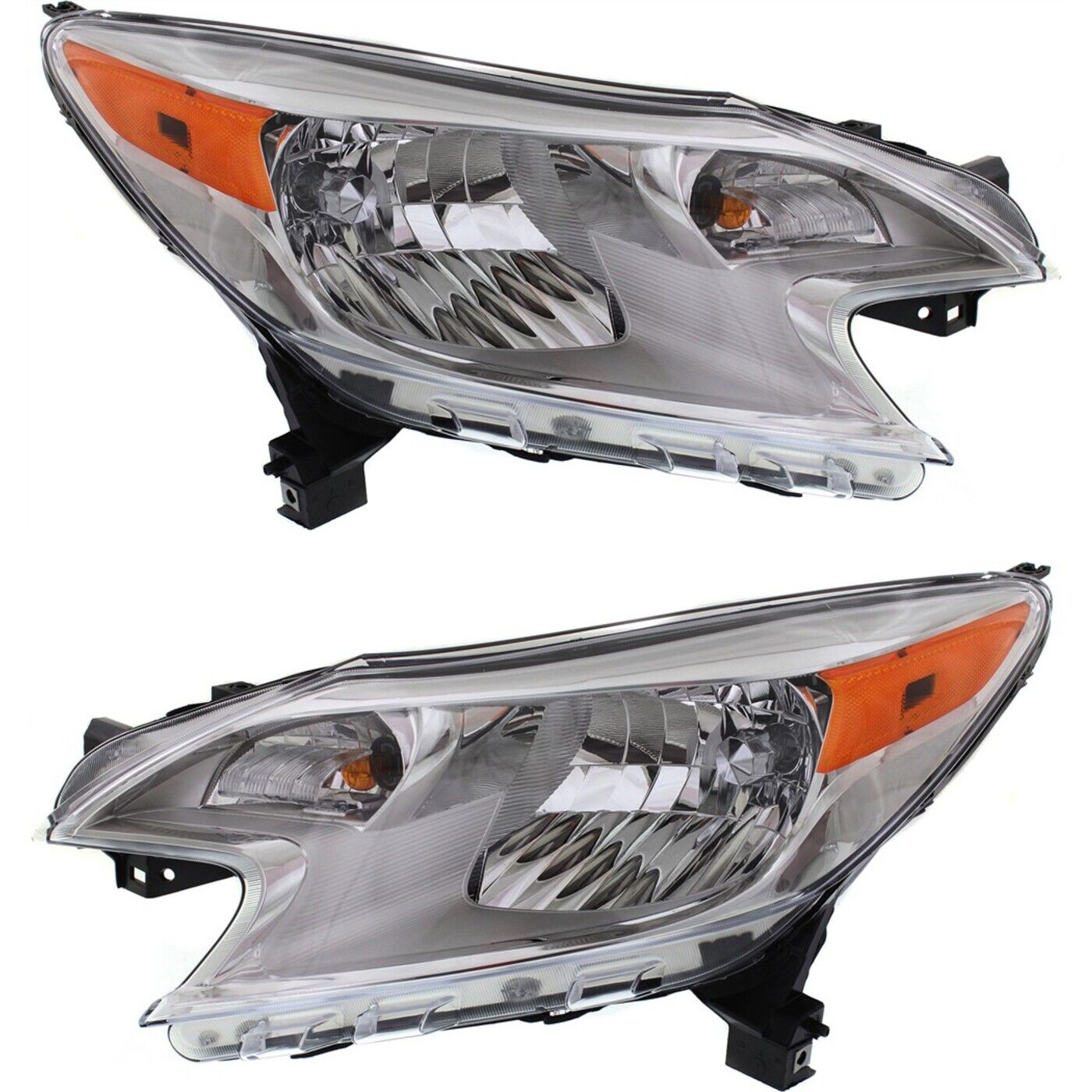 Headlight Set For 2014-2016 Nissan Versa Note Left and Right With Bulb CAPA 2Pc