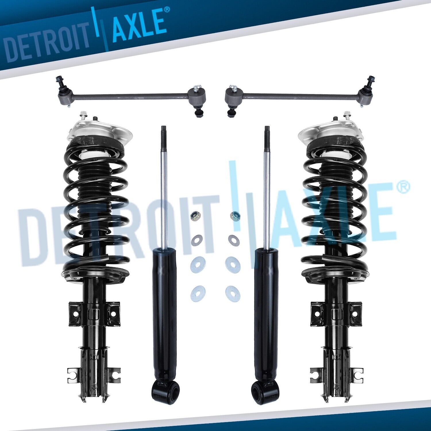 FWD Front Struts Rear Shock Absorbers Sway Bars for 1993-2000 Volvo S70 C70 850