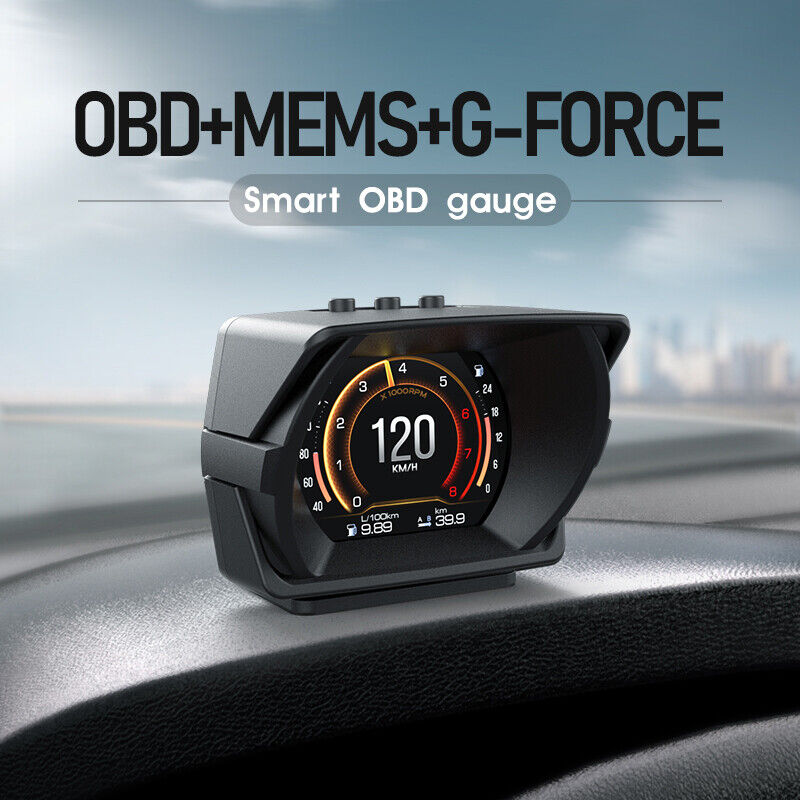 Car Racing Grade Multi-function OBD LCD Instrument Panel GPS Speed Slope Meter×1