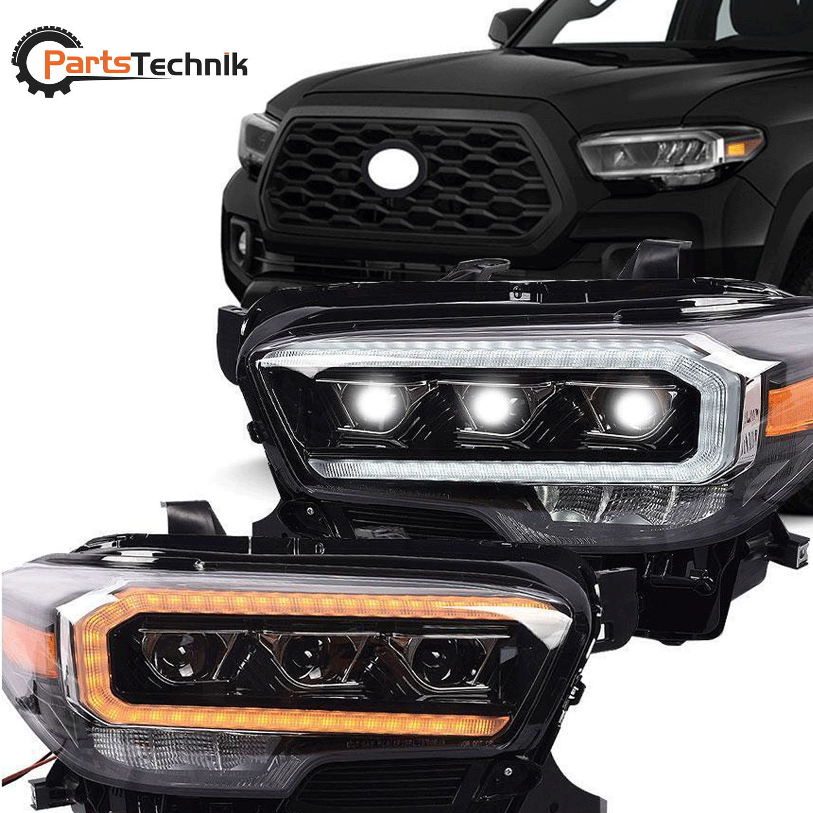 For 16-23 Tacoma SR SR5 TRD LED DRL+ Sequential Turn Signal Projector Headlights