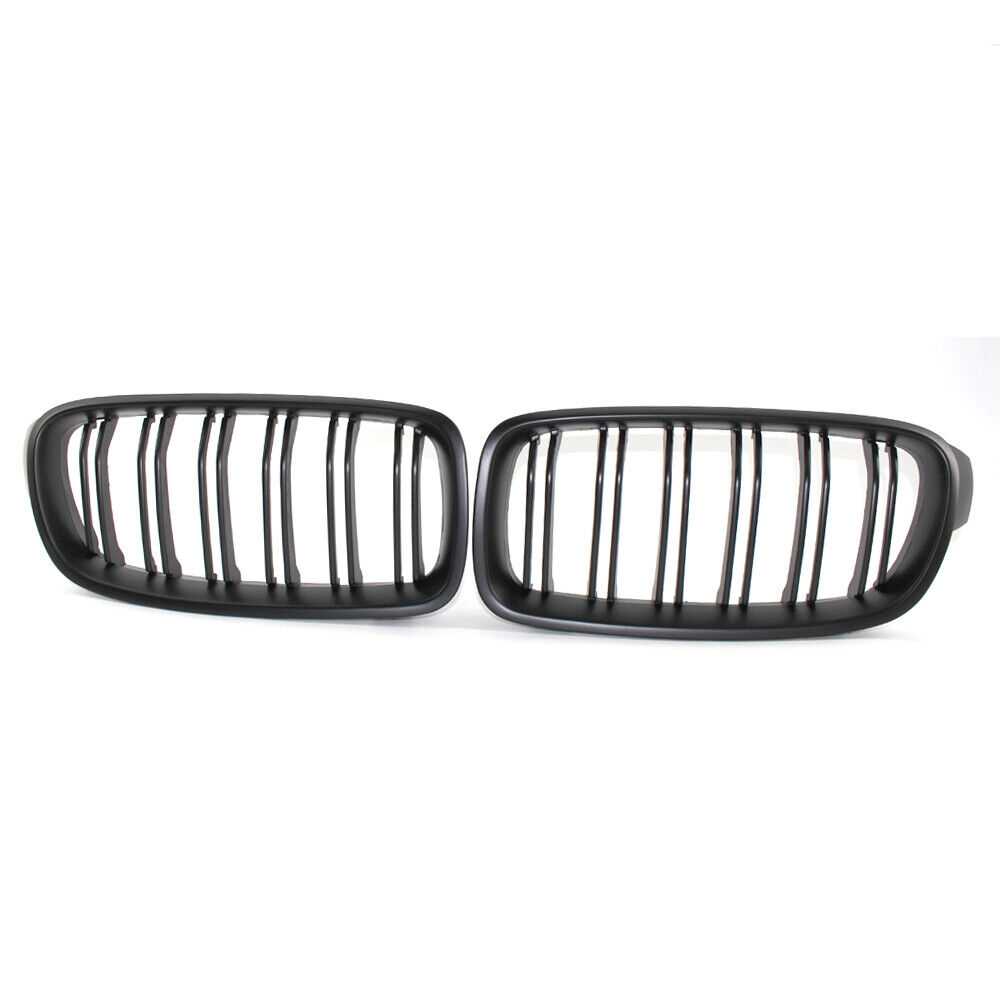 New Flat Matte Black Double line Racing Grille fit for BMW F30 F35 2011-2014 Top