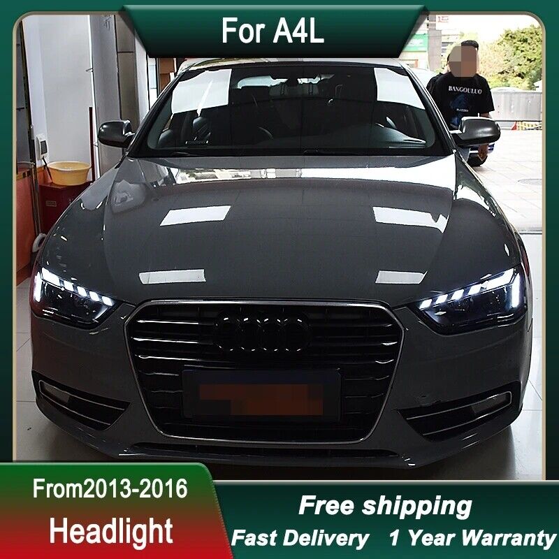 LED Headlights For Audi A4  B8.5 2013-2016 RS5 Design Sequential Signal Assembly