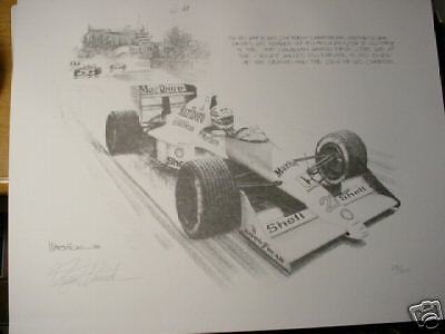Marlboro McLaren/F1/Senna/warrick/Poster/Race Print