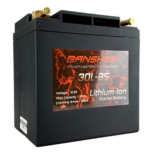 Banshee replaces Lithium LiFePO4 Battery Replaces YTX30L-BS Harley Davidson