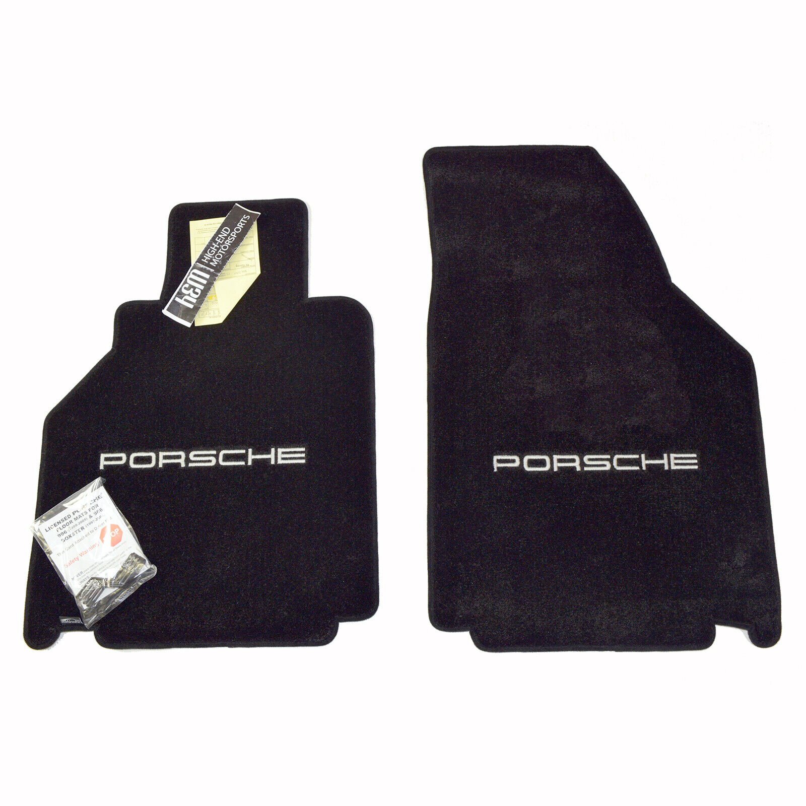 1997-2004 Porsche Boxster Black Floor Mats w PORSCHE Logos Nice Ultimat IN Stock
