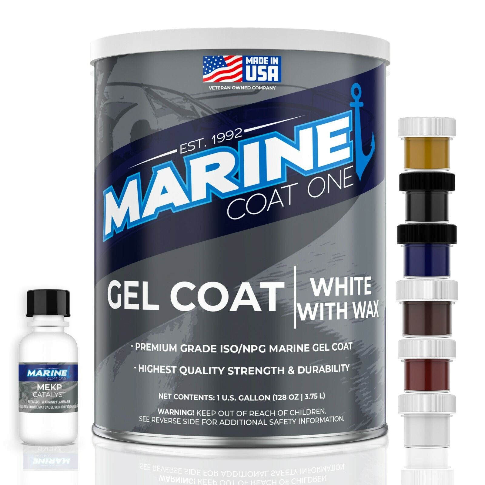 Premium High-Gloss Marine Finish Polyester White Gel Coat Repair