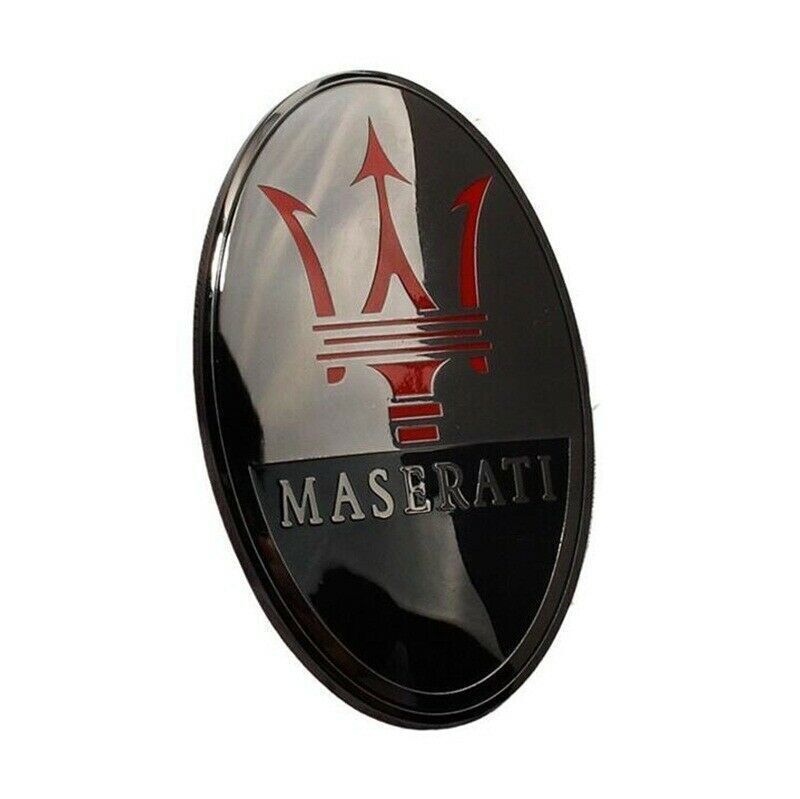 Quatrroporte Ghibli Front Bumper Emblem Badge Black For Maserati Granturismo 