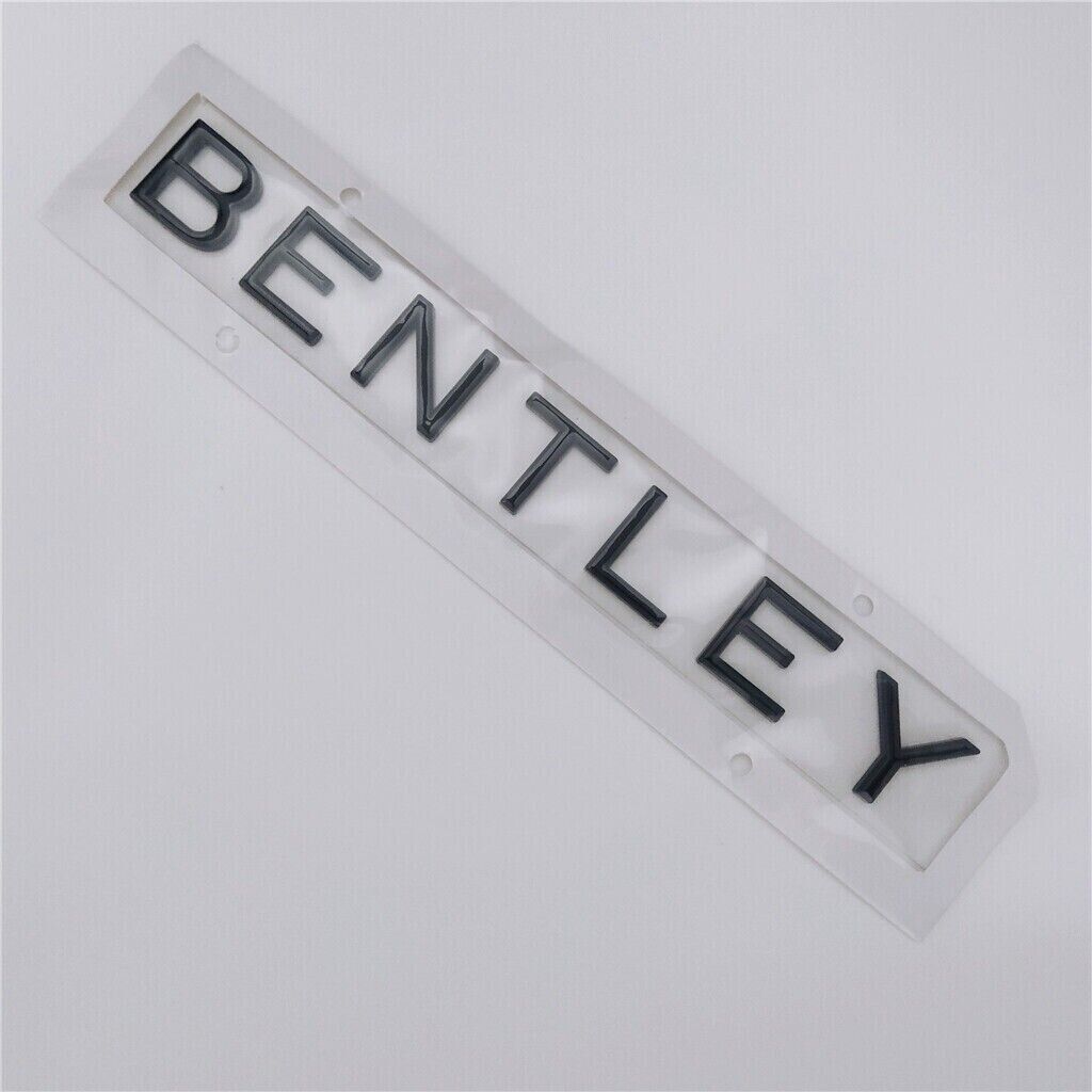 Bentley Continental GT Badge Script Emblem Rear Bright Black Brand New