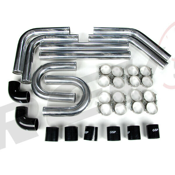 Rev9 Universal Aluminum Intercooler Piping Kit + Clamps 2-1/2\