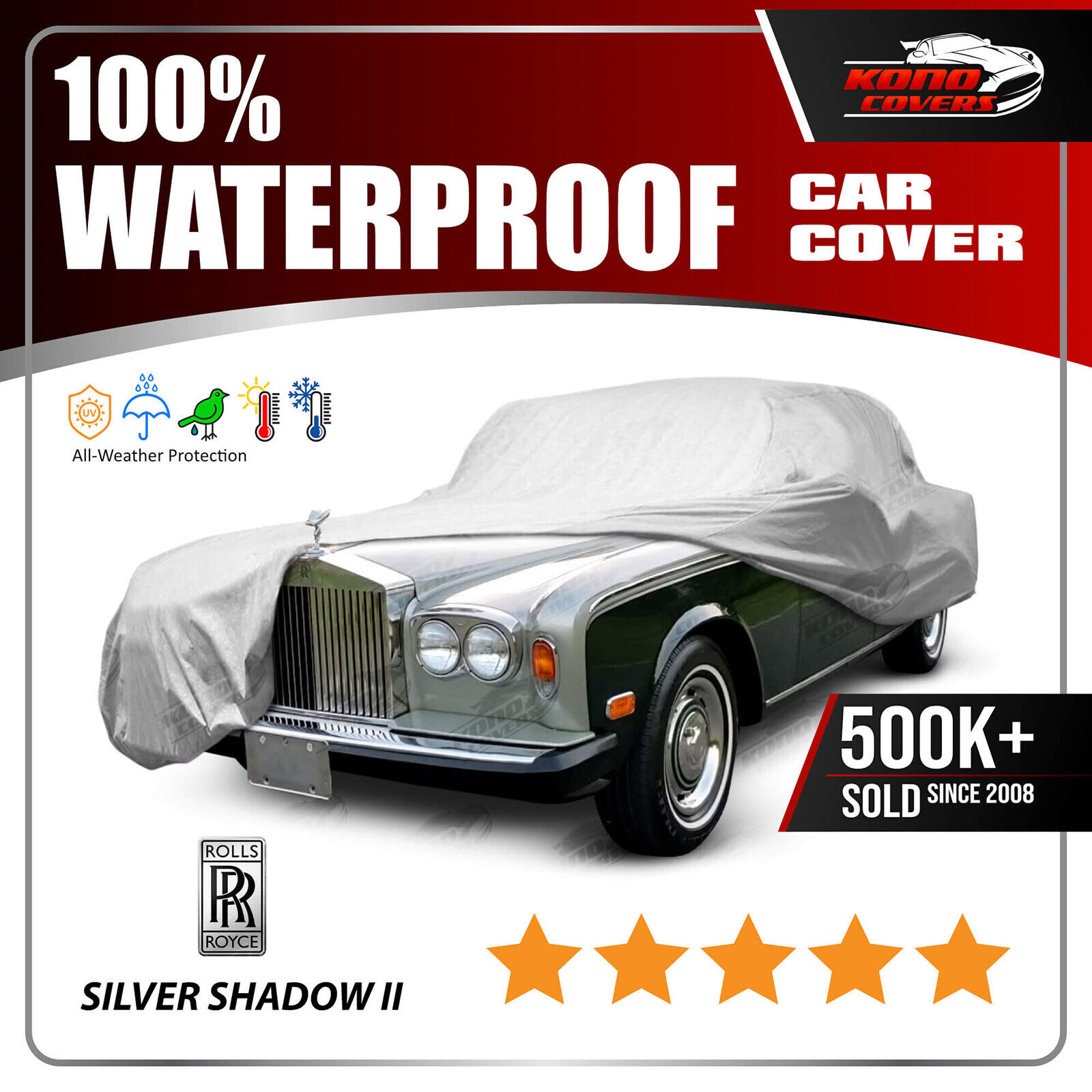 Rolls Royce Silver Shadow Ii 6 Layer Waterproof Car Cover 1977 1978 1979 1980