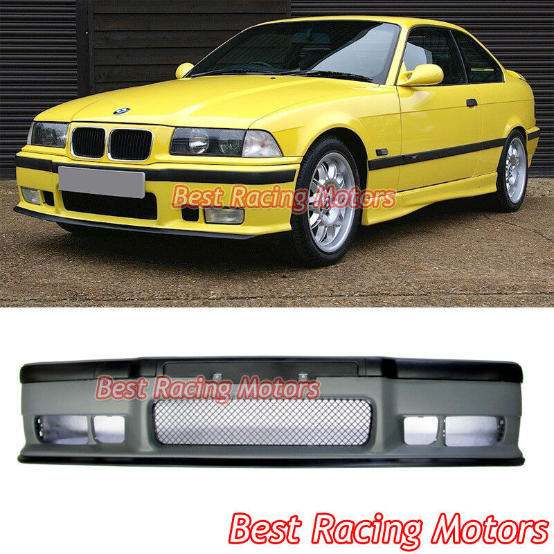 For 1992-1999 BMW E36 3-Series / M3 M3 Style Front Bumper Cover + Lip Spoiler