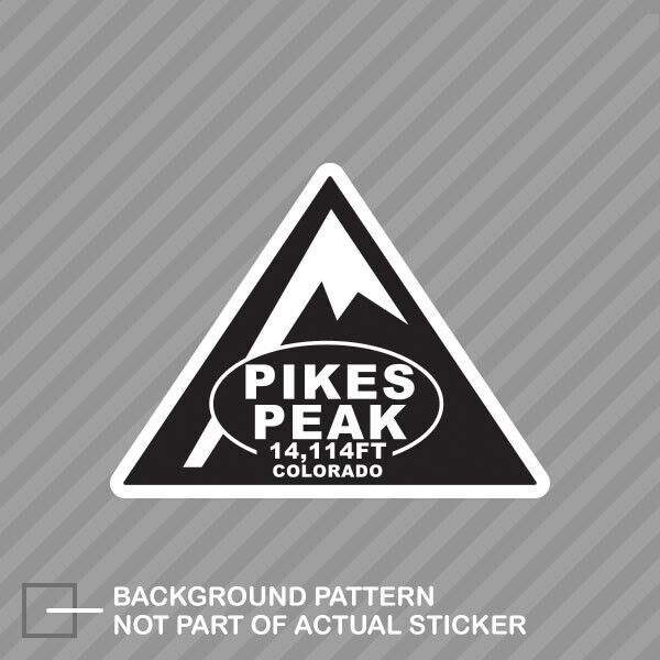 Triangle Pikes Peak Sticker Decal Vinyl co climbed feet hike camp outdoors 14114