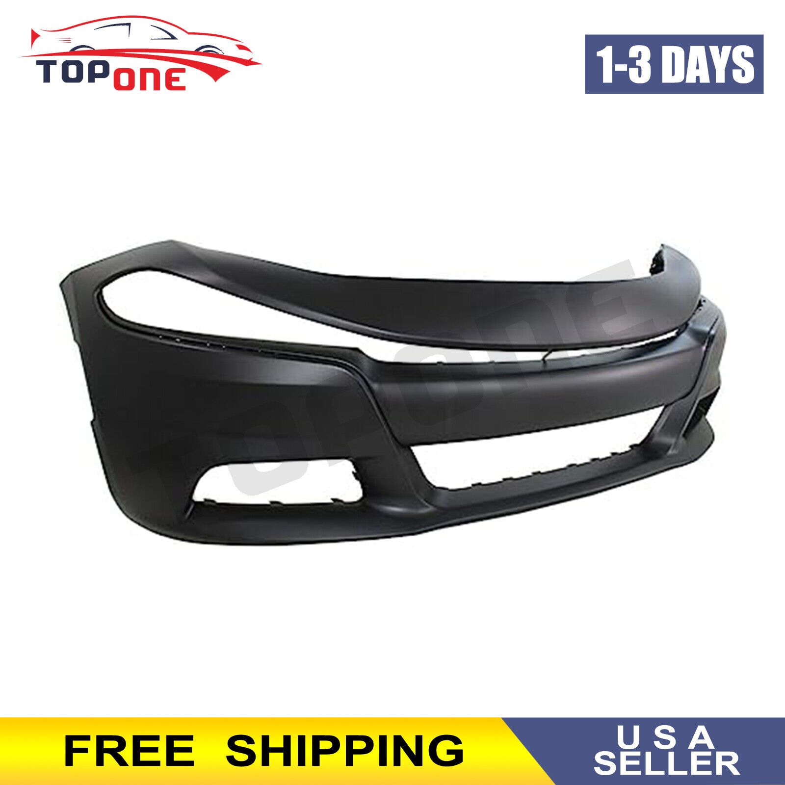 For 2015-2023 Dodge Charger New Front Bumper Cover Fascia CH1000A24 68267765AB