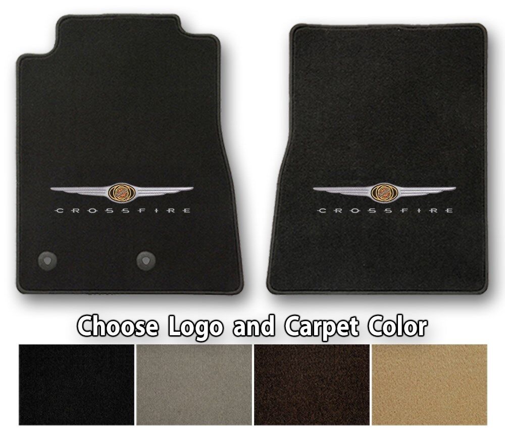 Chrysler Crossfire - Ultimats Carpet Front Floor Mats - Choose Color & Logo