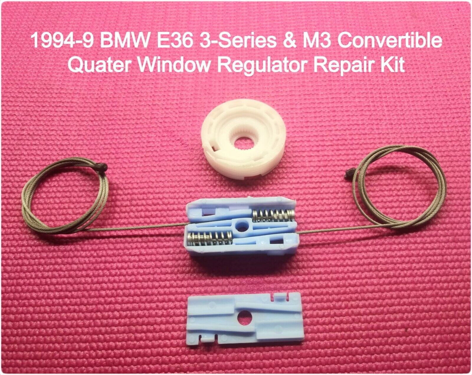 1994-9 BMW E36 3-Series & M3 Convertible Quarter Window Regulator Repair Kit