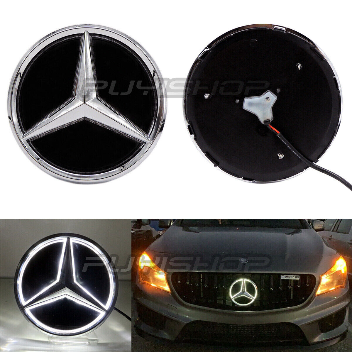 Car Led Badge Logo Emblem Star Light For Mercedes Benz GLB GLA CLS CLA C 19-21