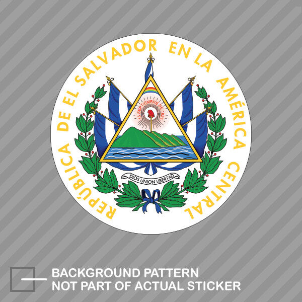 Salvadoran Coat of Arms Sticker Decal Vinyl El Salvador flag SLV