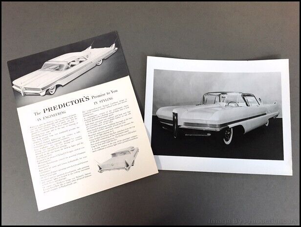 1956 Packard Predictor Vintage 1-page Car Brochure Leaflet Sheet Card and photo