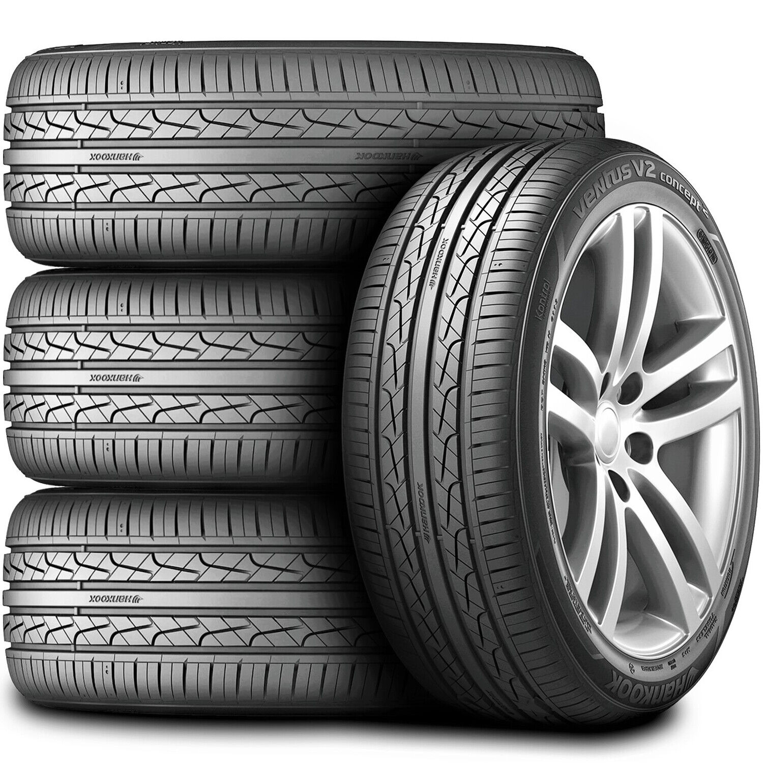 4 Tires Hankook Ventus V2 Concept2 215/45R17 91V XL AS Performance A/S