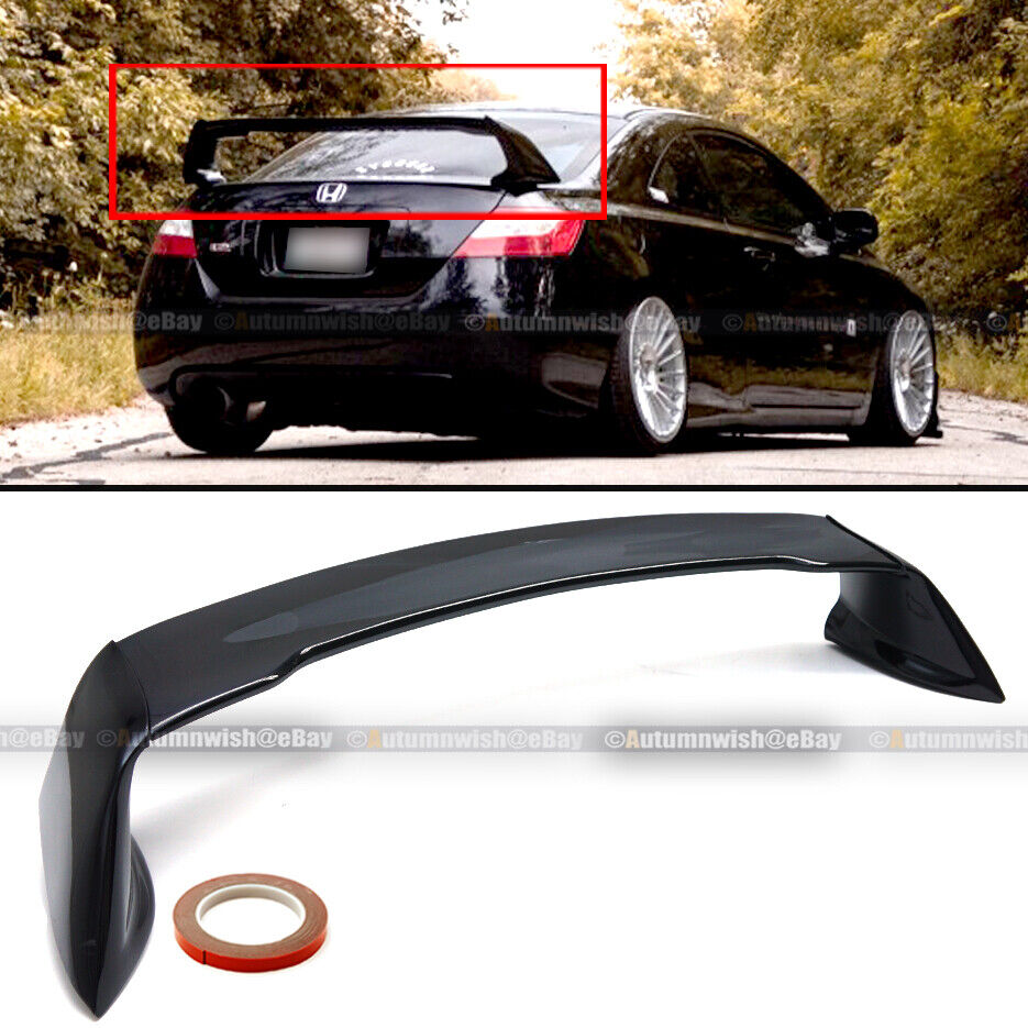 Fits 06-11 Honda Civic 2DR Coupe Glossy Black Mugen Style RR Trunk Wing Spoiler