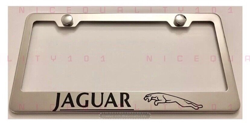 Jaguar Stainless Steel Chrome Finished License Plate Frame Rust Free