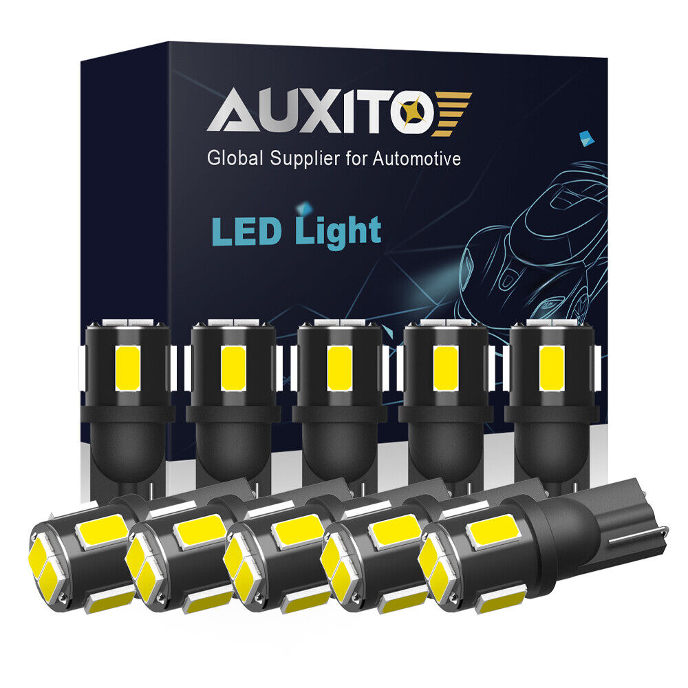 AUXITO T10 LED License Plate Light Bulbs 6000K Super Bright White 168 2825 194