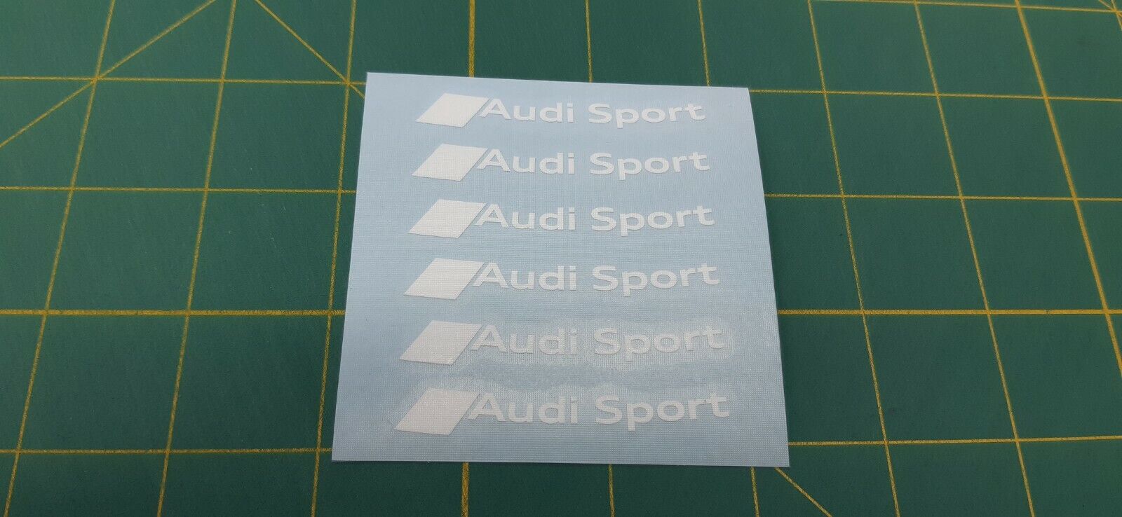 for Audi 6 x Audi Sport alloy wheel curved Decal Stickers  Audi Tuning Styling 