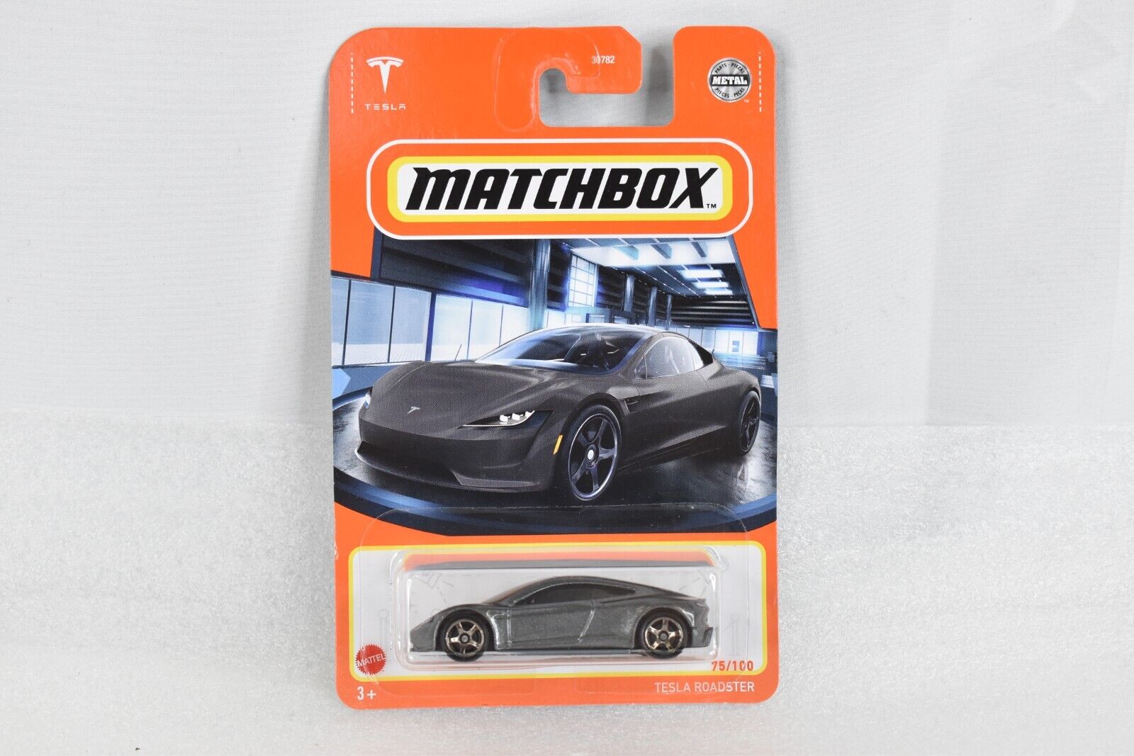 2022 Matchbox  75/100  Tesla Roadster Gray New