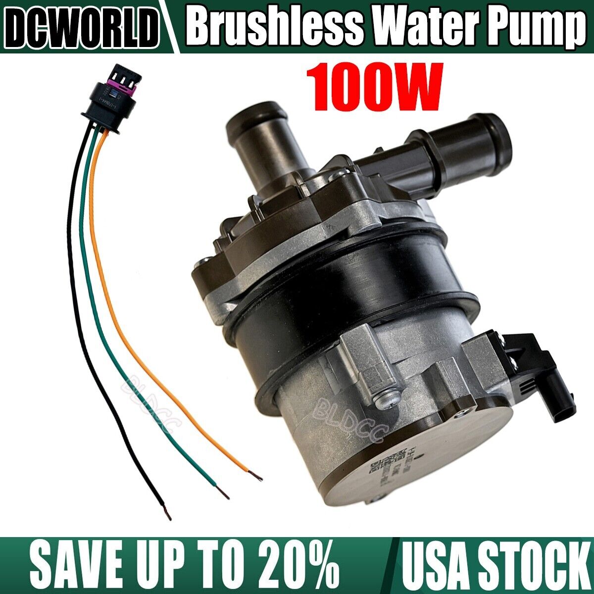 Electric 100W Brushless Engine Auxiliary Water Pump DC 12V Auto Circulation Pump