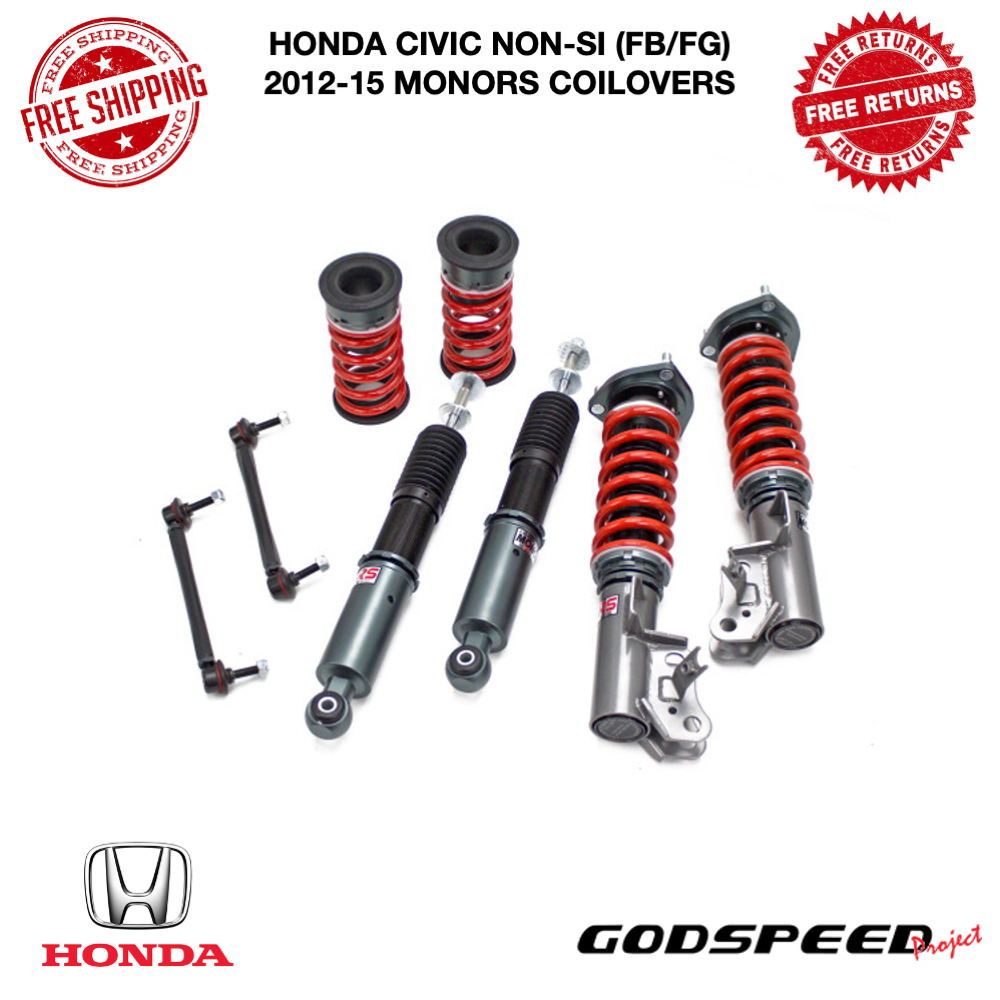 Godspeed MonoRS Coilover Damper Kit Fits 2012-2015 Honda Civic Non-Si (FB / FG)