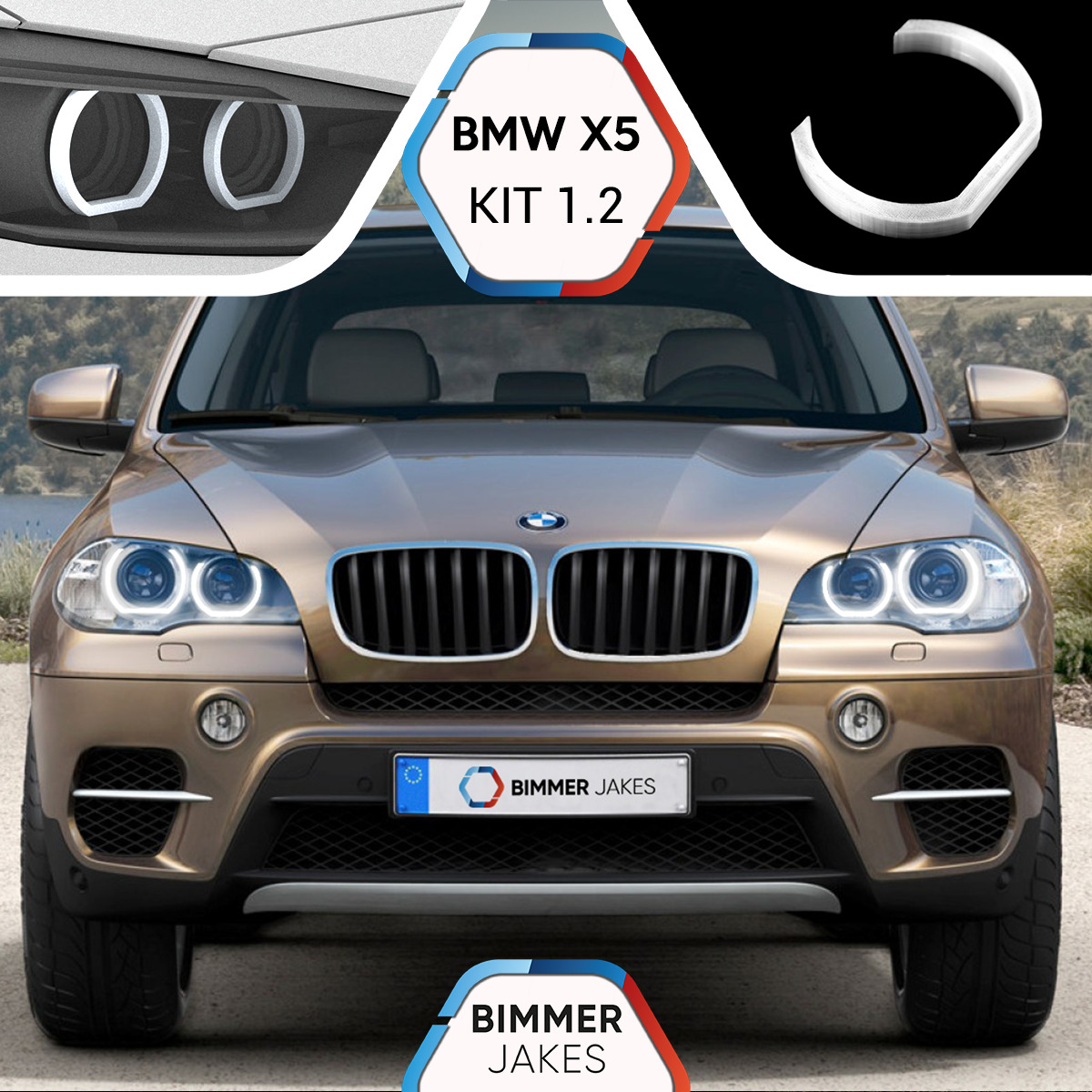 for BMW X5 E70 07-13 BJ Angel Eyes (CORE) LED ring Angel Eyes Halo Light