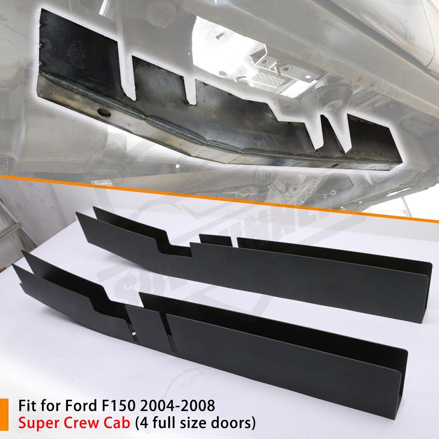 Mid Frame Rail Rust Repair Kit For 2004-2008 Ford F150 Super Crew Cab (4 Doors）