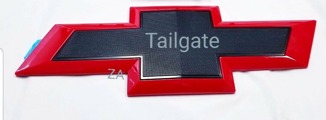 1Black & Red Tailgate Grill Bowtie Emblem Badge Fits Silverado 1500 2500/3500 HD