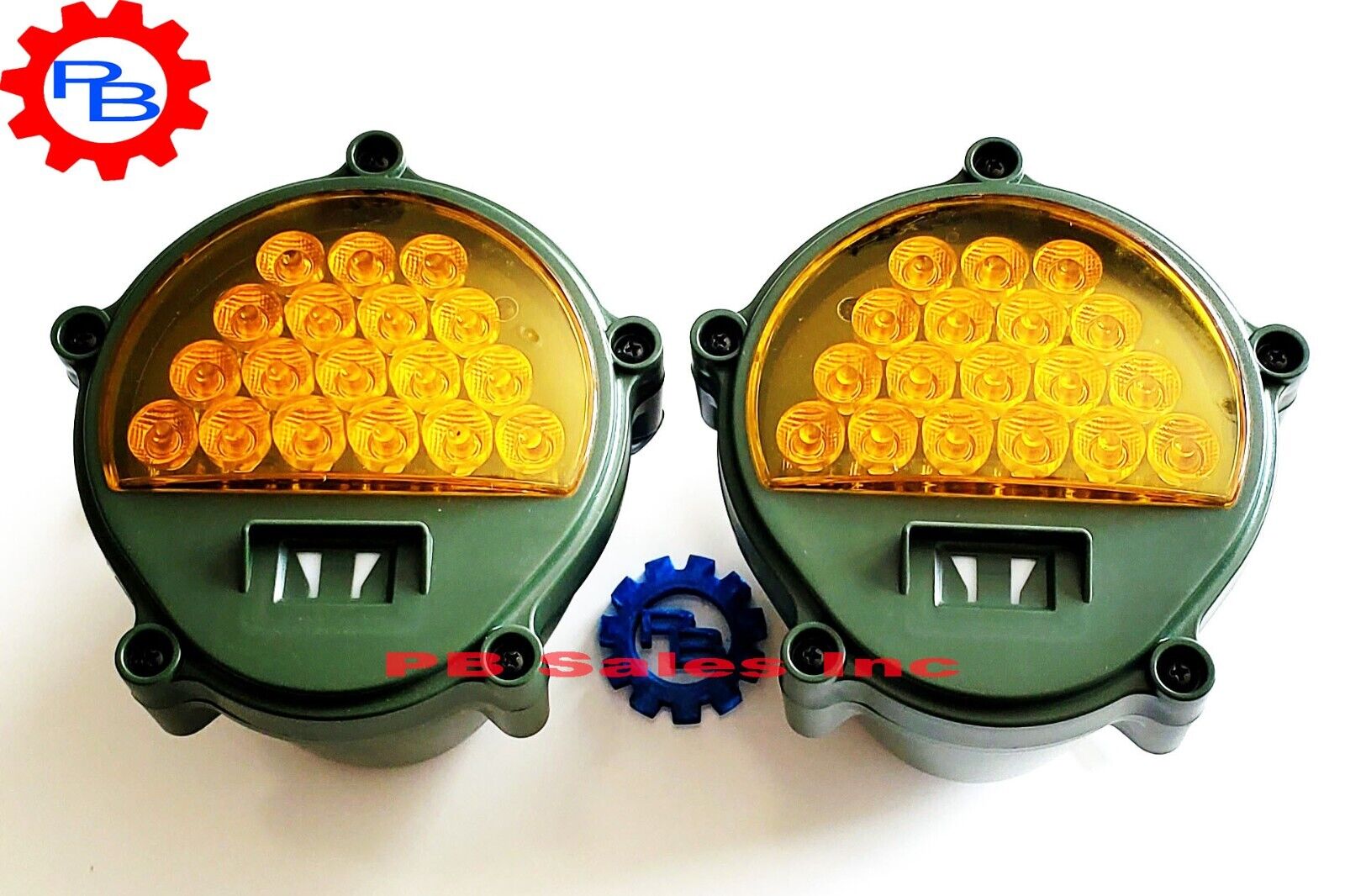 New LED Front Amber Turn Signal Parking lights 24V for HMMWV M35 M998 Qty2