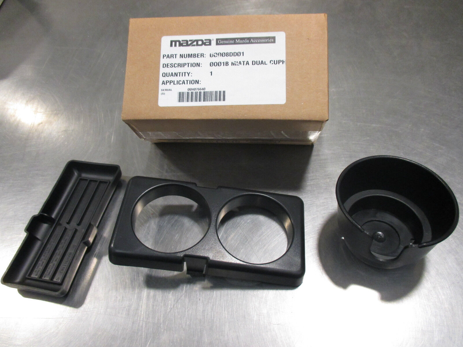 1990-1997 New OEM Mazda MX-5 Miata black cup holder ash tray 0000-8D-D01