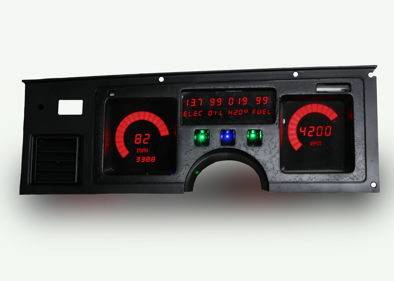 1984-1989 C4 Corvette Digital Dash Panel Red LED Gauges Lifetime Warranty