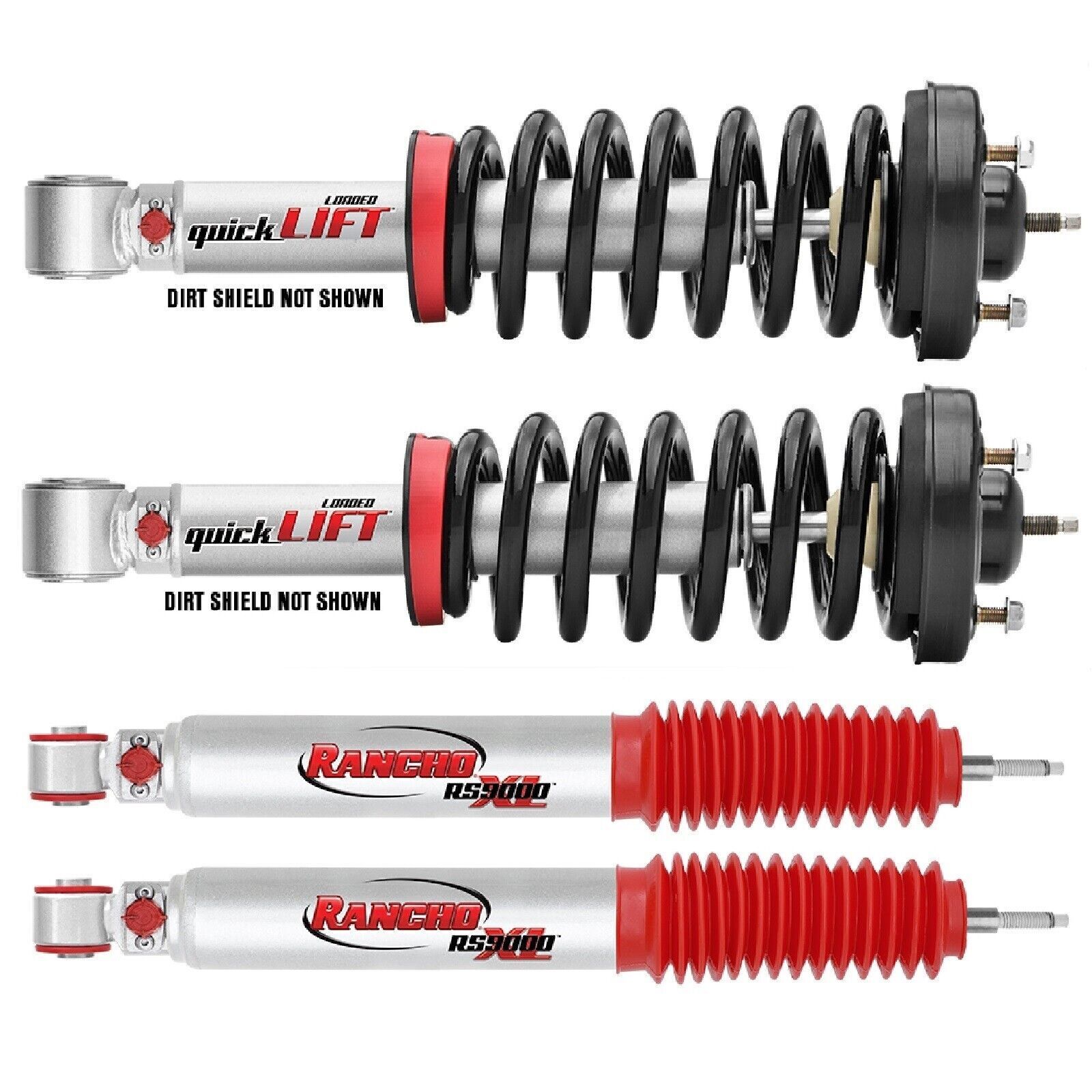Rancho QuickLIFT RS9000XL Front & Rear Shocks for 05-19 Toyota Tacoma 0-3\