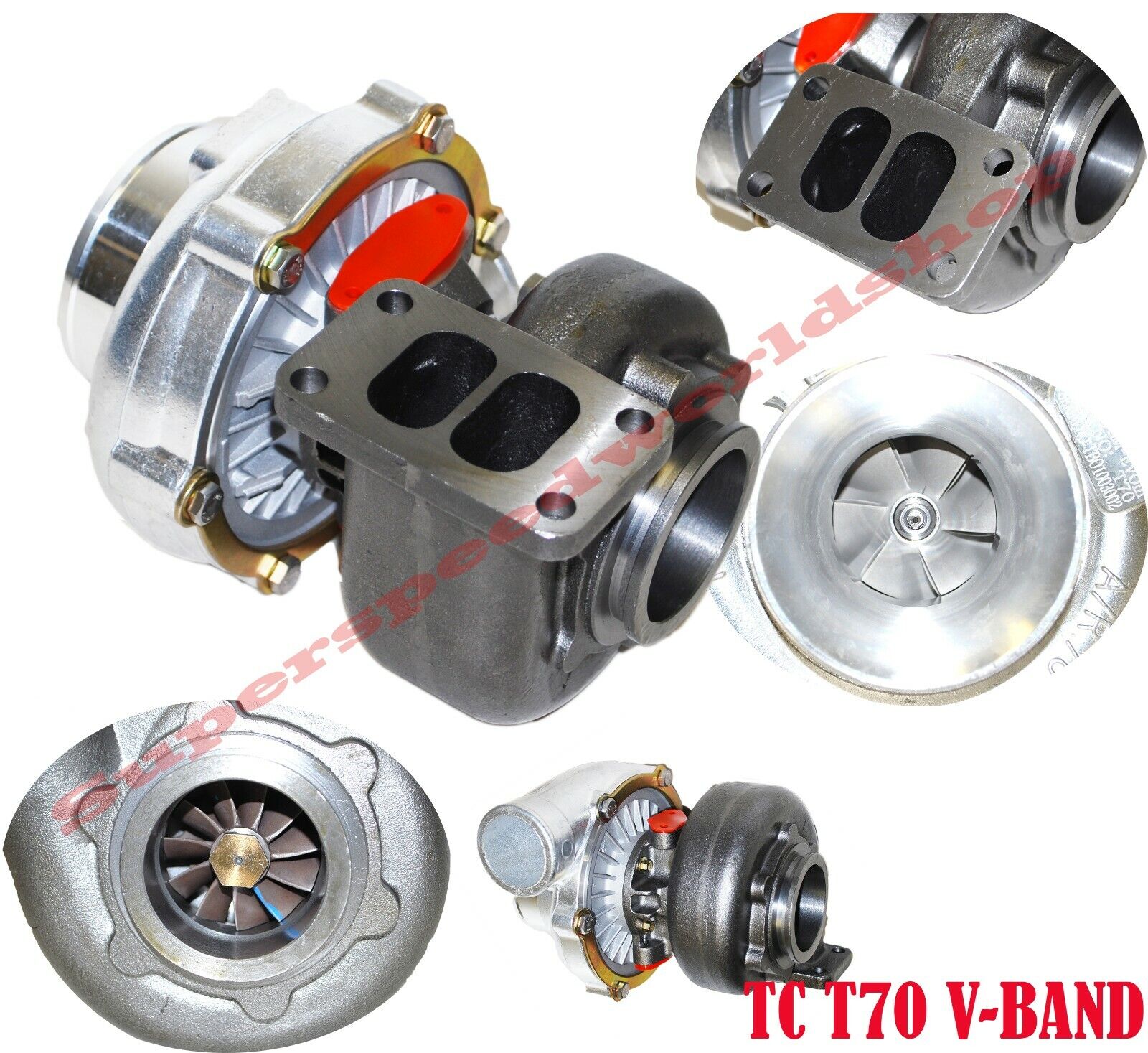 T70 Turbocharger Turbo Charger Exhaust T3 V-Band fit Supra RX7 RX8