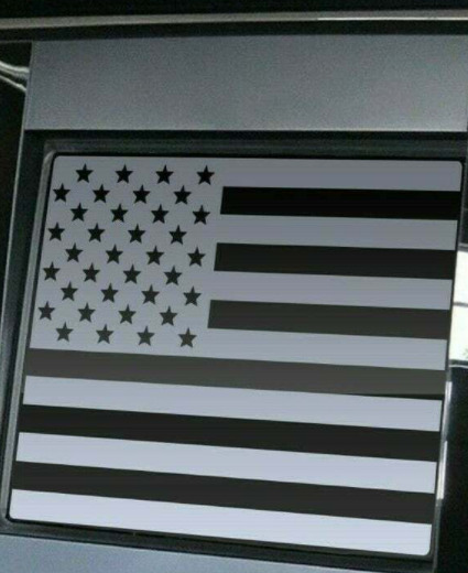 Fits 13-21 Nissan Titan Back Rear Window American Flag Decal Sticker Matte BLACK