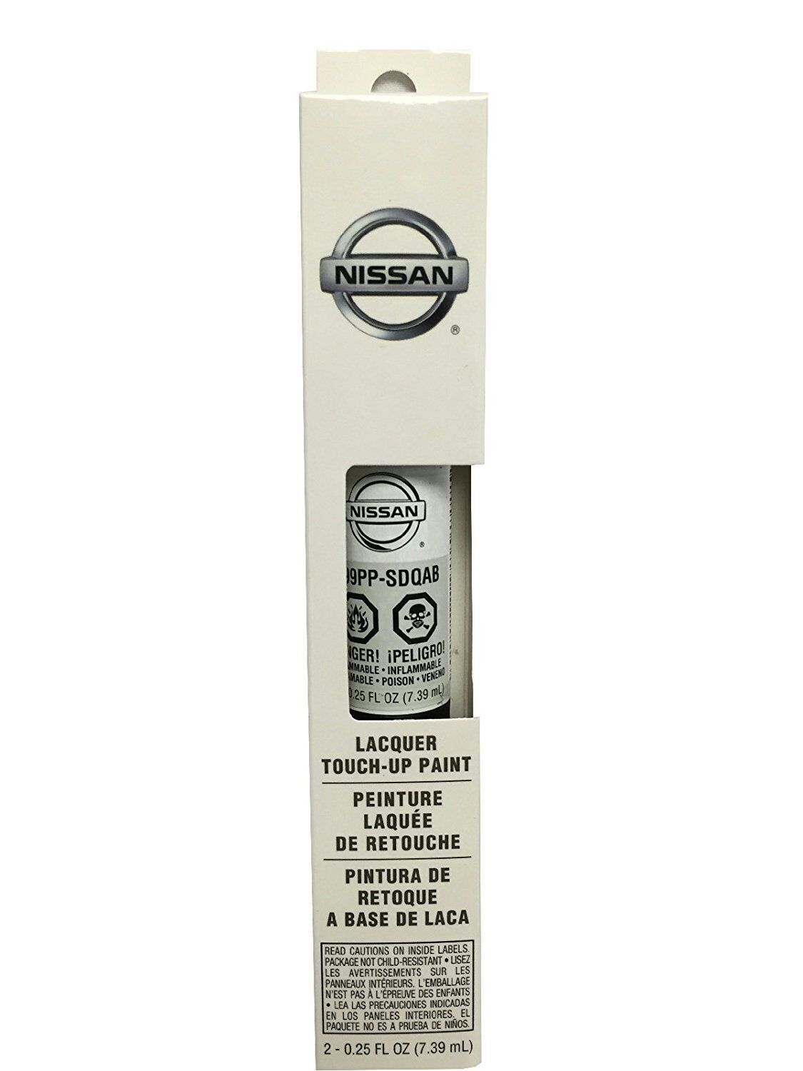 OEM Nissan (Pearl White, QAB) Touch Up Paint + Clear Coat Pen New 