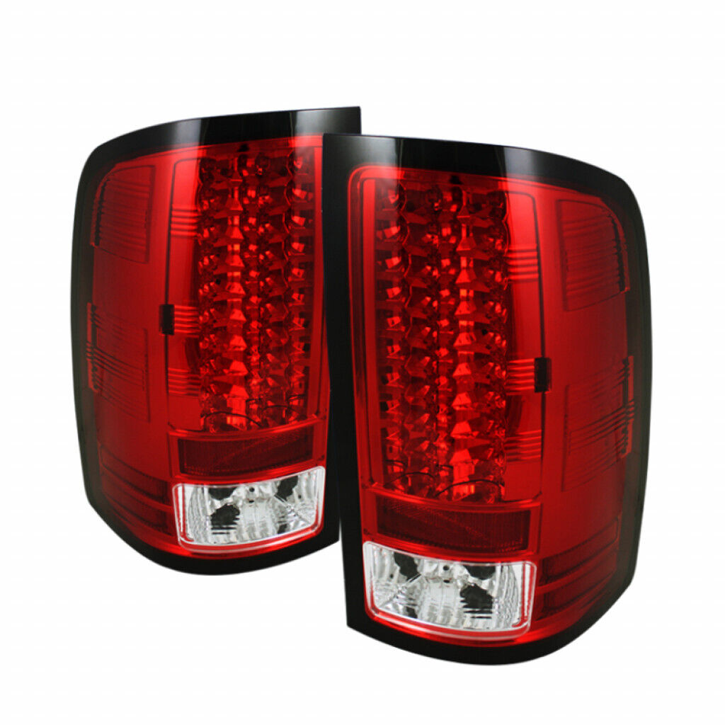 Spyder For GMC Sierra 1500 2007-2013 LED Tail Lights Pair Red Clear