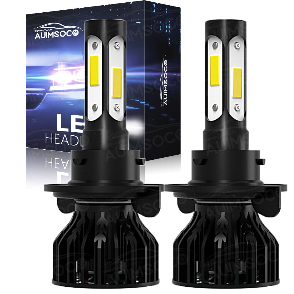 2PCS Faro Luces Fuertes For Auto Coche Luz Carro Bulbs H13 LED SUPER Blanco US