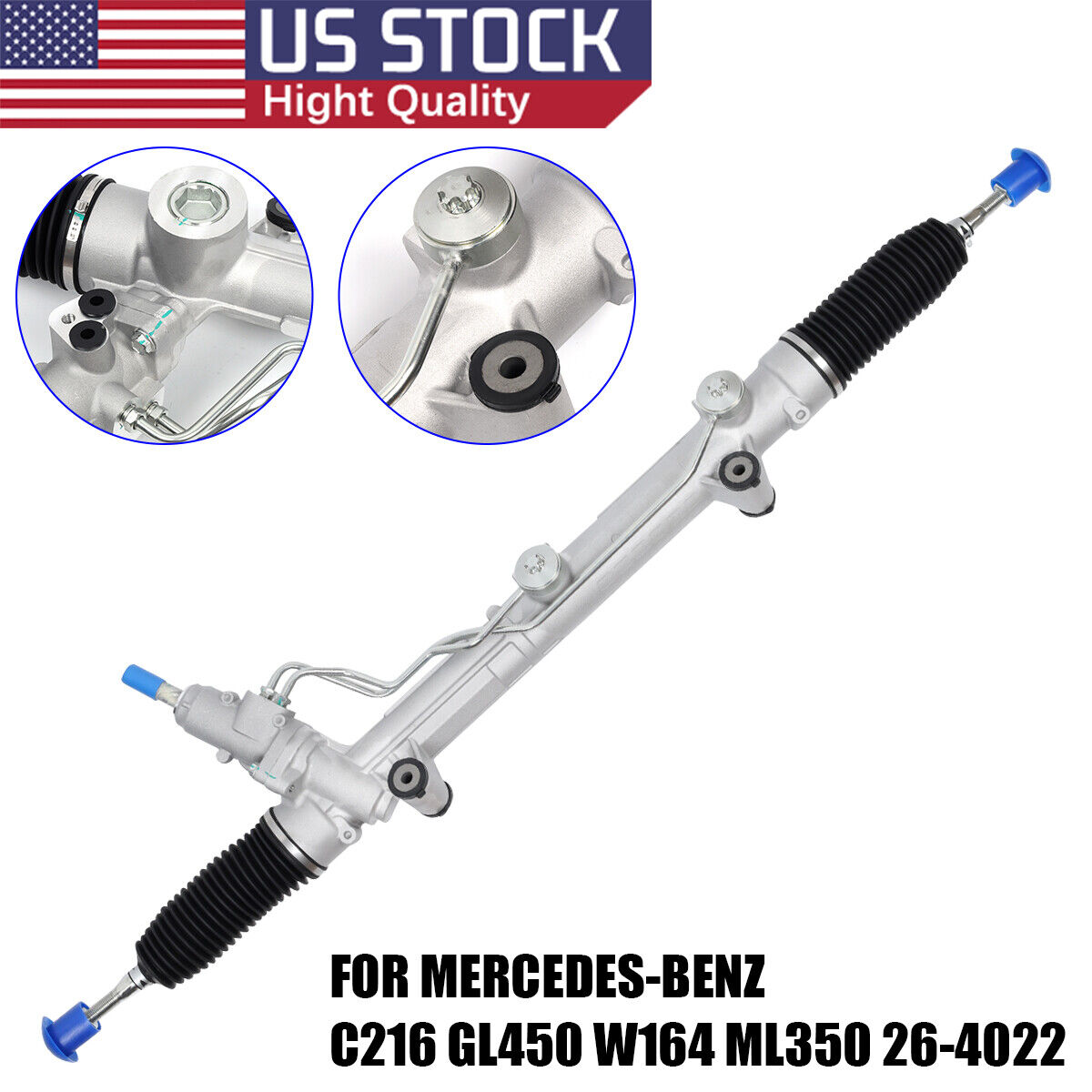 Power Steering Rack & Pinion Assembly for Mercedes-Benz C216 GL450 W164 ML350