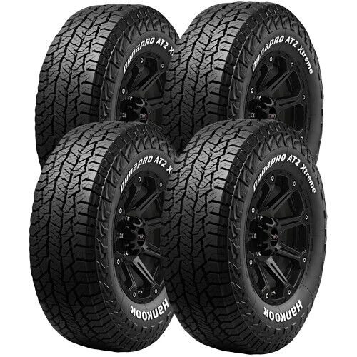 (QTY 4) LT285/70R17 Hankook Dynapro AT2 Xtreme RF12 121S LRE White Letter Tires
