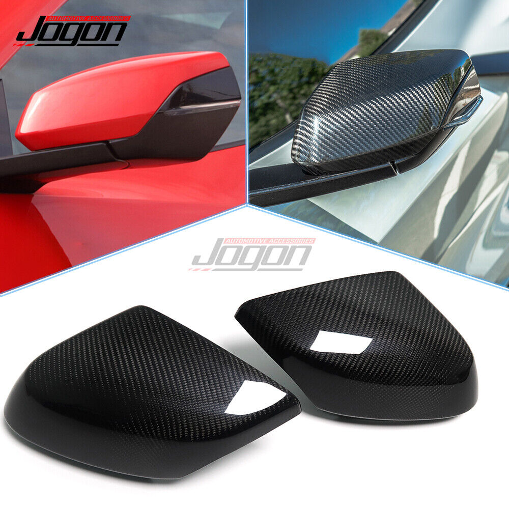 2020-2024 For Corvette C8 Stingary Rear View Side Wing Mirror Cover Real Carbon
