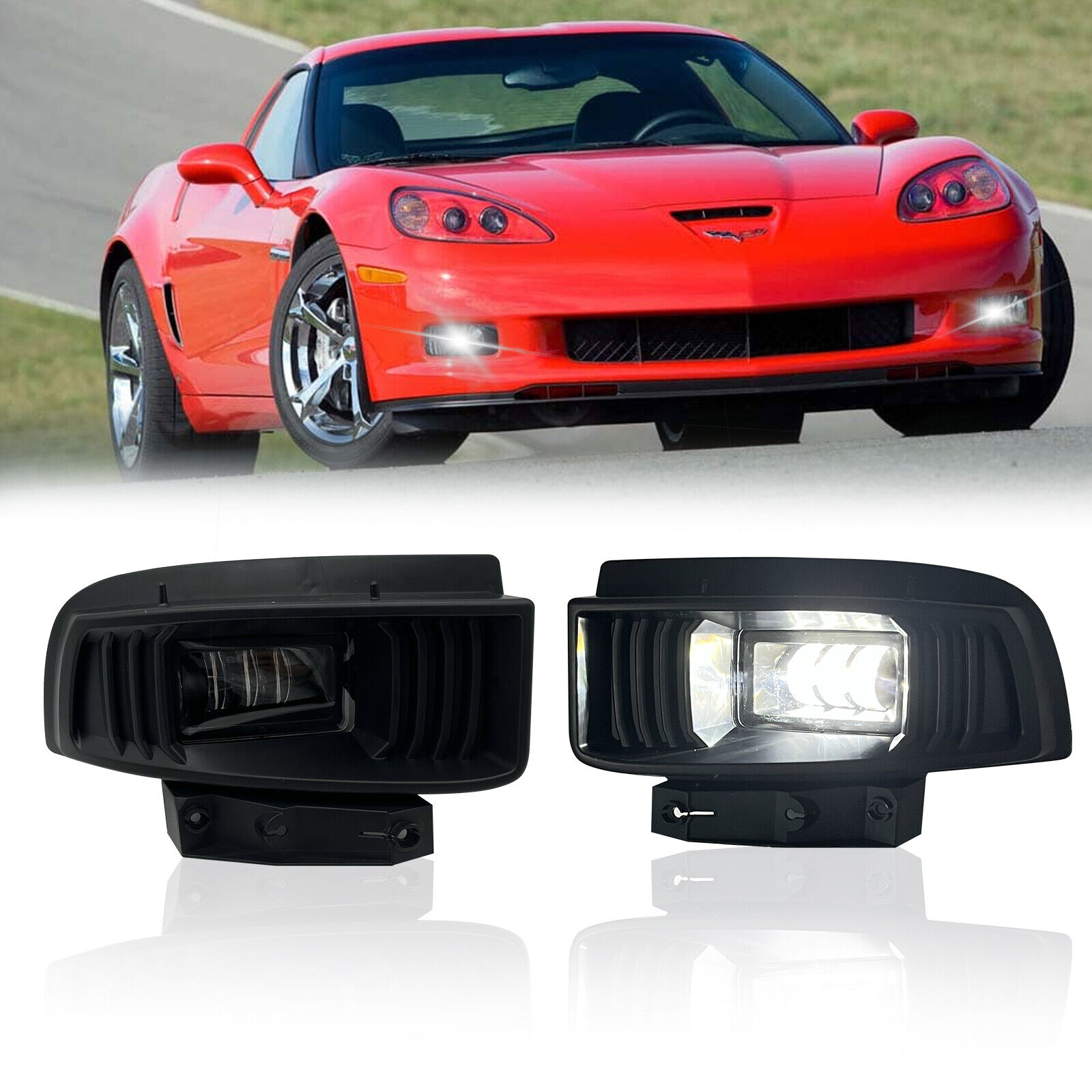 For 2005-2013 Chevy Corvette C6 Morimoto XB LED Fog Lights Front Bumper Lamps