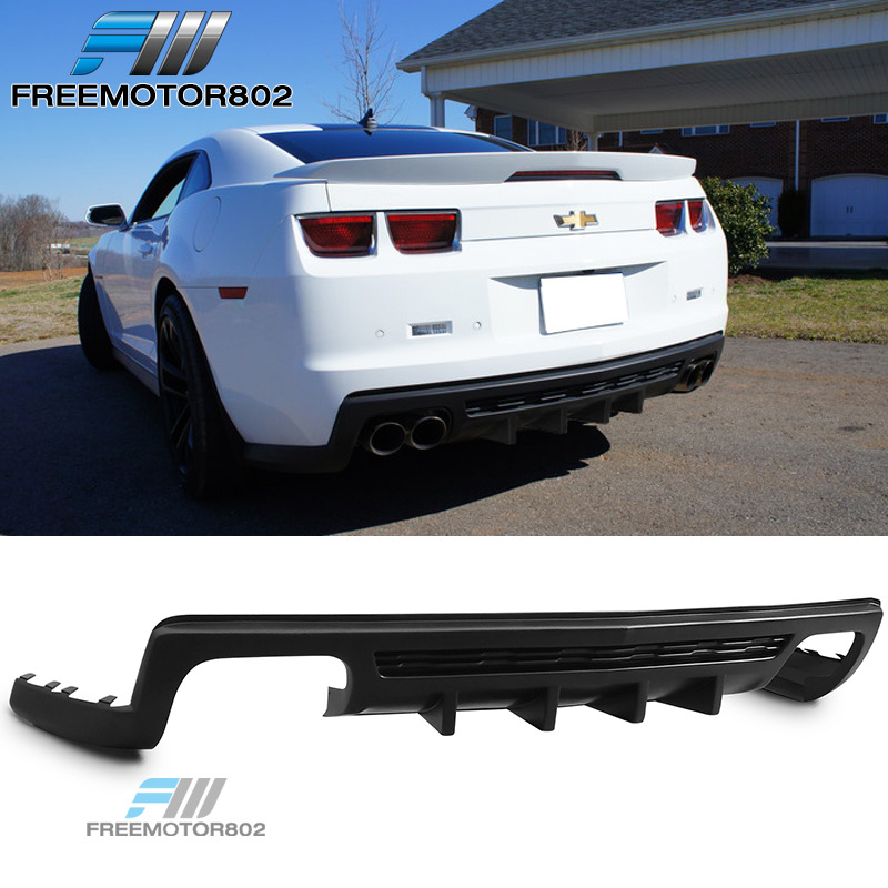 Fit 10-13 Chevy Camaro ZL1 IKON Style Fin Rear Diffuser Lower Cover Chin Spoiler