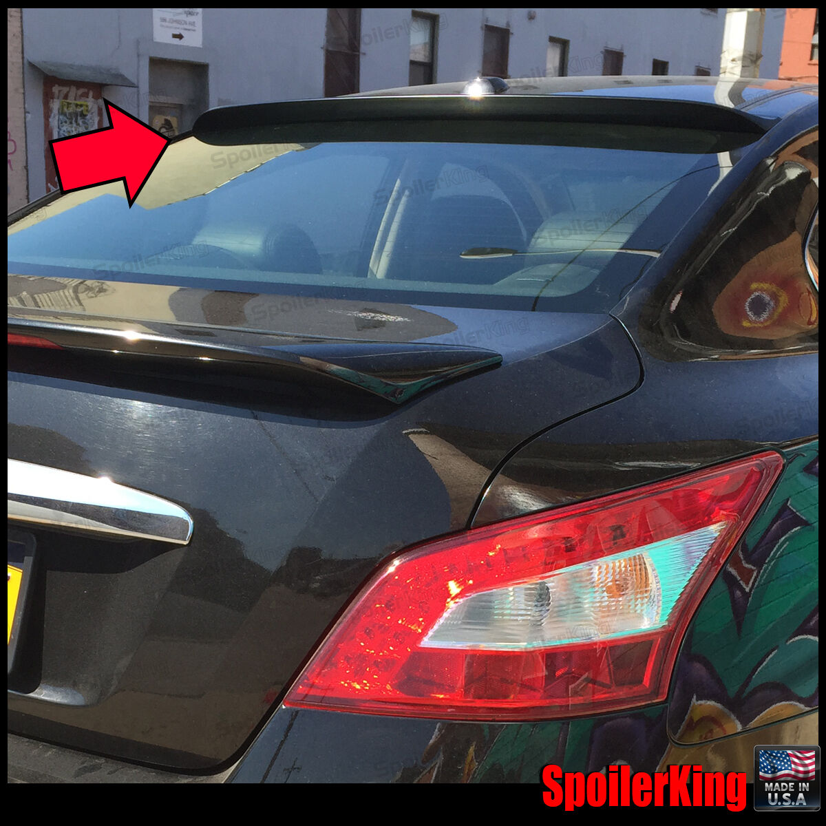 SpoilerKing #380R Rear Window Roof Spoiler (Fits: Nissan Maxima 2009-2015)