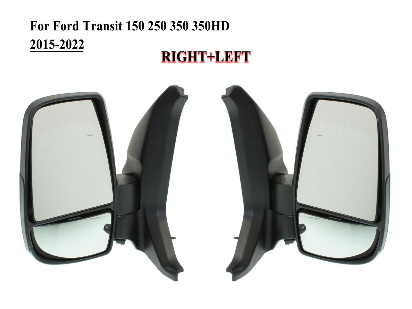 Pair Right and Left Side Power Mirror For Ford Transit 150 250 350HD 10 to 24